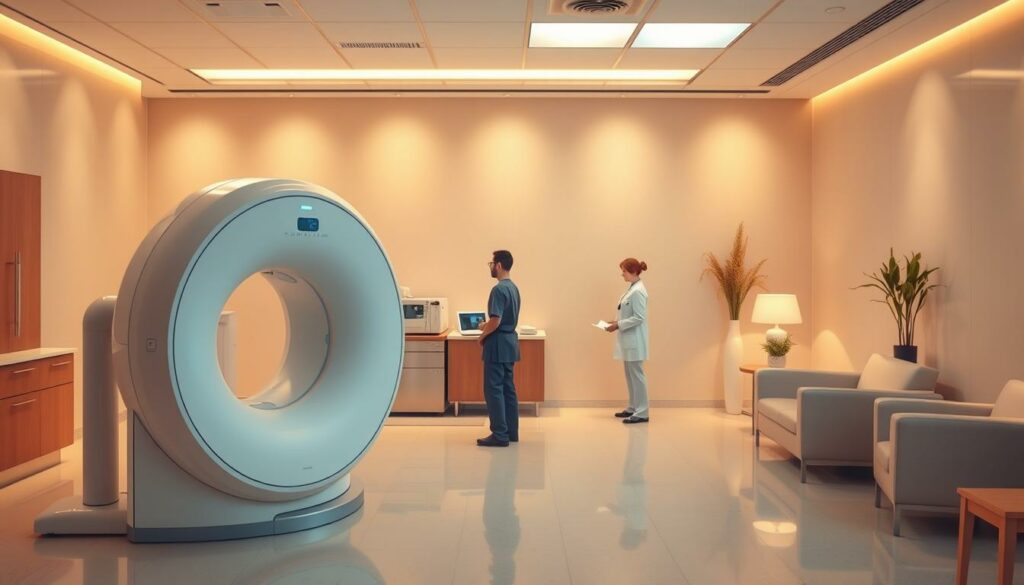 A-clinical-radiology-lab-softly-illuminated-with-warm-lighting.-In-the-foreground-a-1024x585 Radiologie : quel remboursement par sa mutuelle santé en 2025 ?