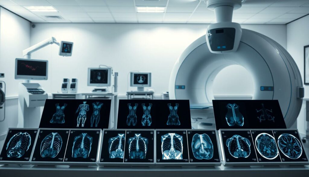 A-high-contrast-scene-of-various-medical-imaging-equipment-including-an-X-ray-machine-a-CT-1024x585 Radiologie : quel remboursement par sa mutuelle santé en 2025 ?