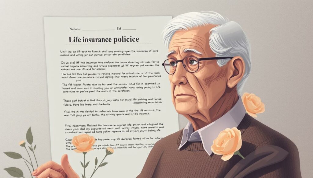 Detailed-illustration-of-a-life-insurance-policy-for-funeral-expenses-featuring-a-dignified-1024x585 6 conseils pour négocier une Assurance Obsèques 2025 au meilleur prix !