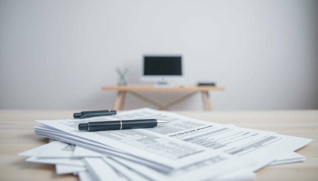 A-detailed-official-document-against-a-clean-professional-backdrop.-In-the-foreground-a-stack-1024x585 Impôts 2025 : les nouveautés fiscales à connaître