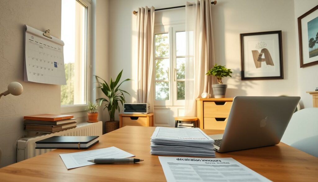 A-neatly-organized-home-office-the-centerpiece-a-wooden-desk-with-a-laptop-pen-and-stack-of--1024x585 Impôts 2025 : les nouveautés fiscales à connaître